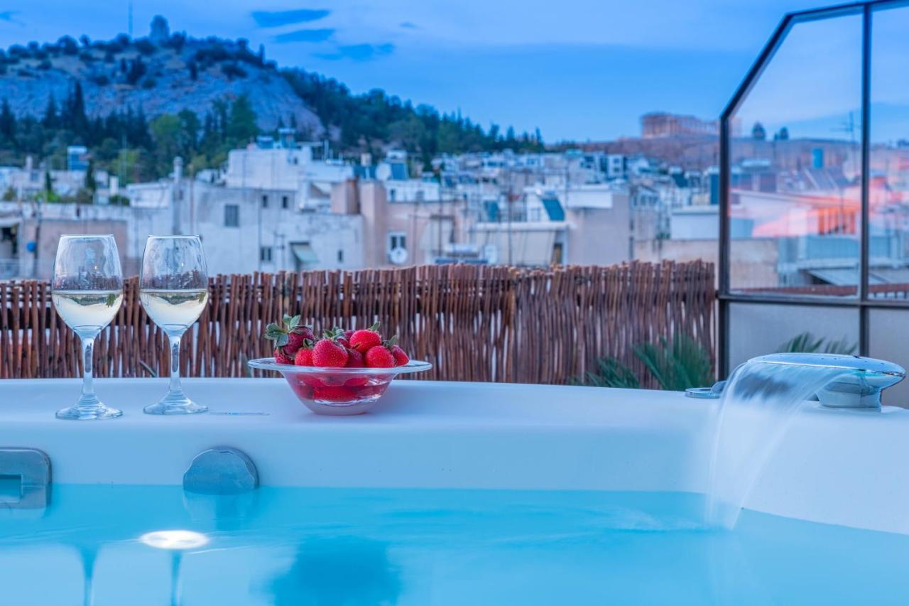Topfloor Getaway Balcony&Hot Tub+Acropolis View Афины Экстерьер фото