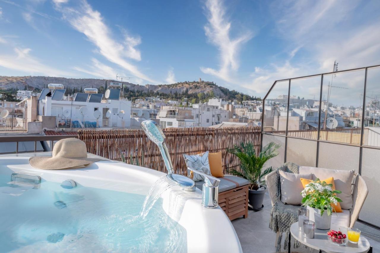 Topfloor Getaway Balcony&Hot Tub+Acropolis View Афины Экстерьер фото