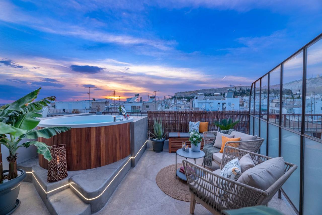 Topfloor Getaway Balcony&Hot Tub+Acropolis View Афины Экстерьер фото